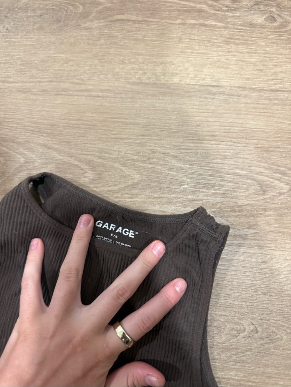 Garage brown Ribbed Crop Tank S - Picture 4 of 4
